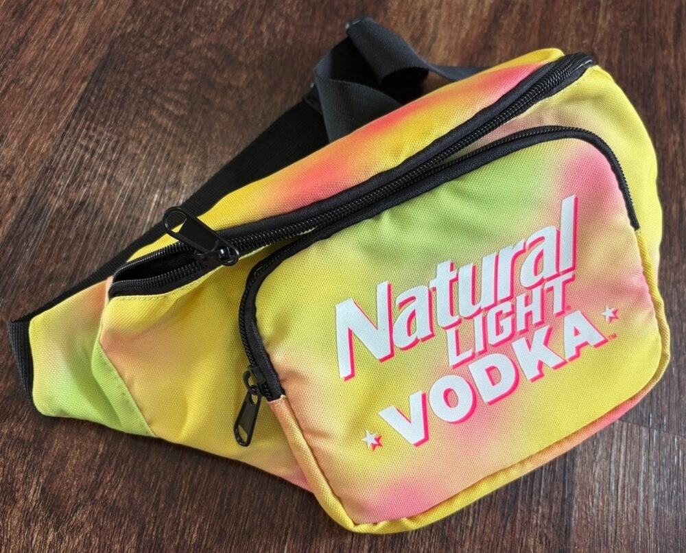 Natural Natty Light Vodka Promotional Fanny Pack Dual Compartment Waist Bag EUC